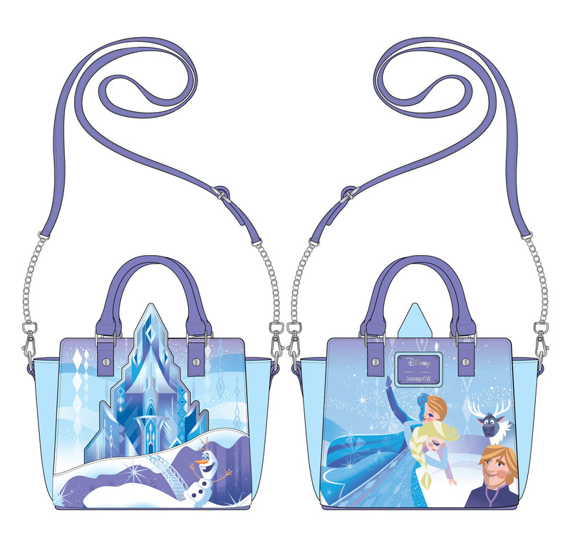 LOUNGEFLY DISNEY Frozen Princess Elsa Castle Crossbody Bag