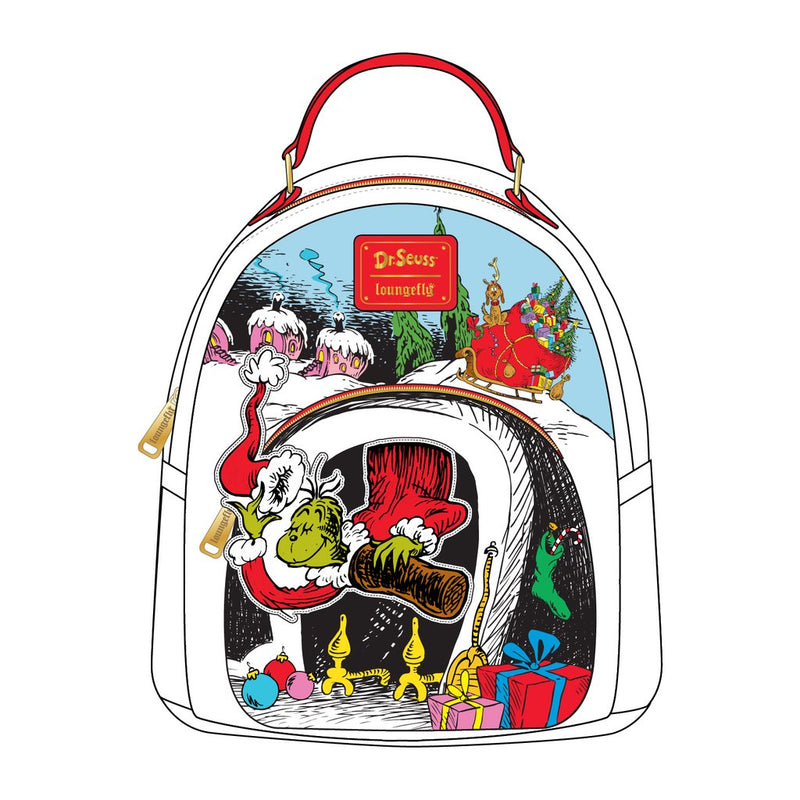 LOUNGEFLY DR. SEUSS THE GRINCH MINI BACKPACK