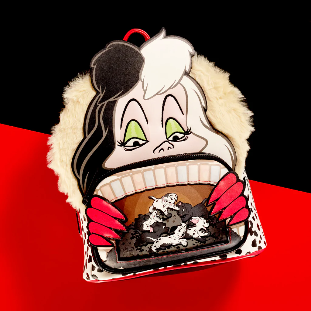 101 dalmatians - cruella mini backpack LOUNGEFLY Disney 101 Dalmatians Cruella De Villains Scene Mini Backpack