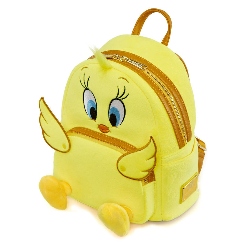 LOUNGEFLY WARNER BROS Tweety 80th Anniversary Plush Cosplay Mini Backpack