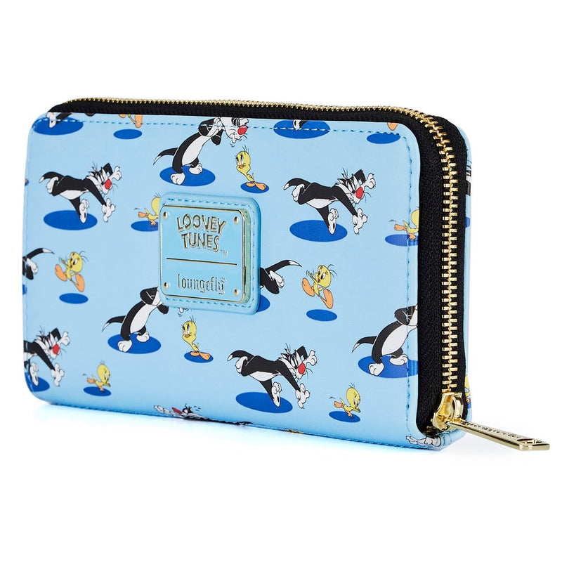 LOUNGEFLY WARNER BROS Tweety and Sylvester 80th Anniversary Zip Around Wallet