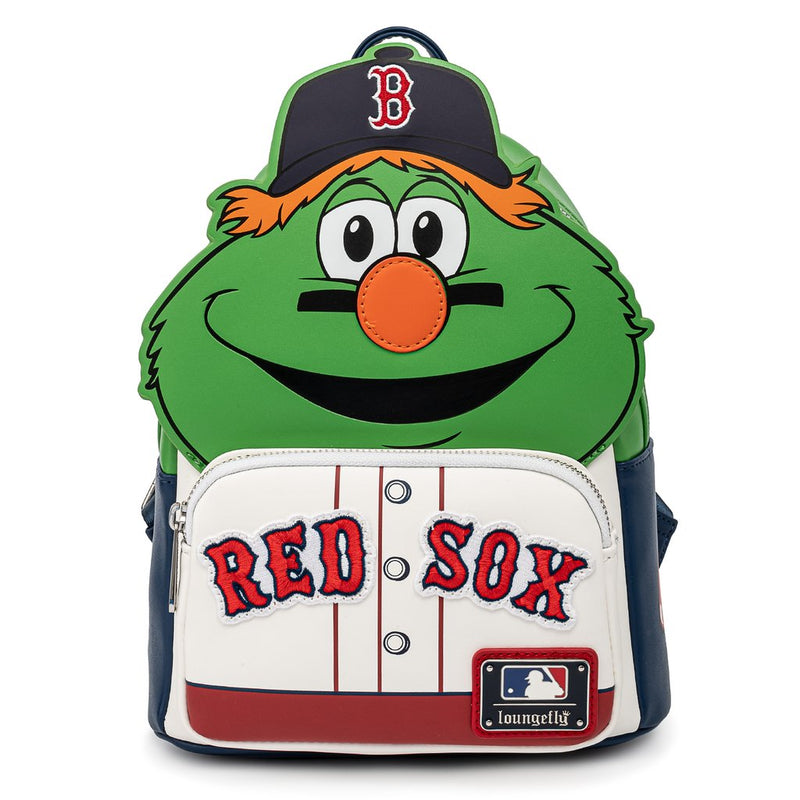 LOUNGEFLY MLB BOSTON RED SOX WALLY THE GREEN MONSTER COSPLAY MINI BACKPACK
