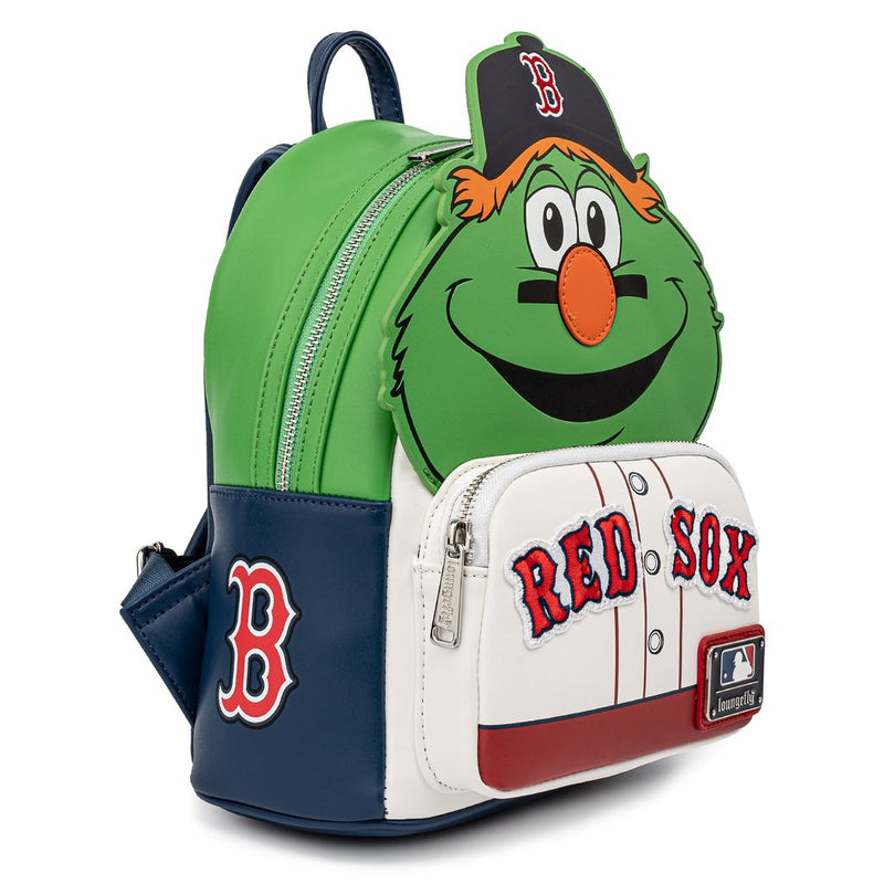 LOUNGEFLY MLB BOSTON RED SOX WALLY THE GREEN MONSTER COSPLAY MINI BACKPACK