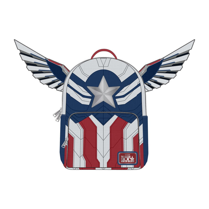 LOUNGEFLY MARVEL Falcon Captain America Cosplay Mini Backpack