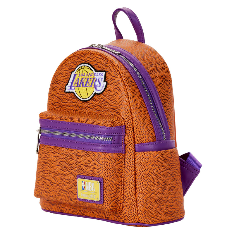 LOUNGEFLY NBA Los Angeles Lakers Basketball Logo Mini Backpack