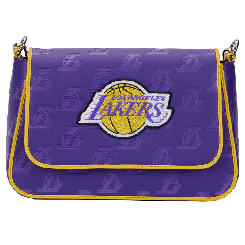 LOUNGEFLY NBA Los Angeles Lakers Logo Crossbody Bag