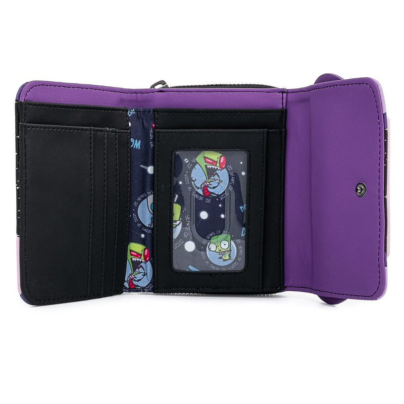 LOUNGEFLY NICKELODEON INVADER ZIM DOOM TRI-FOLD WALLET