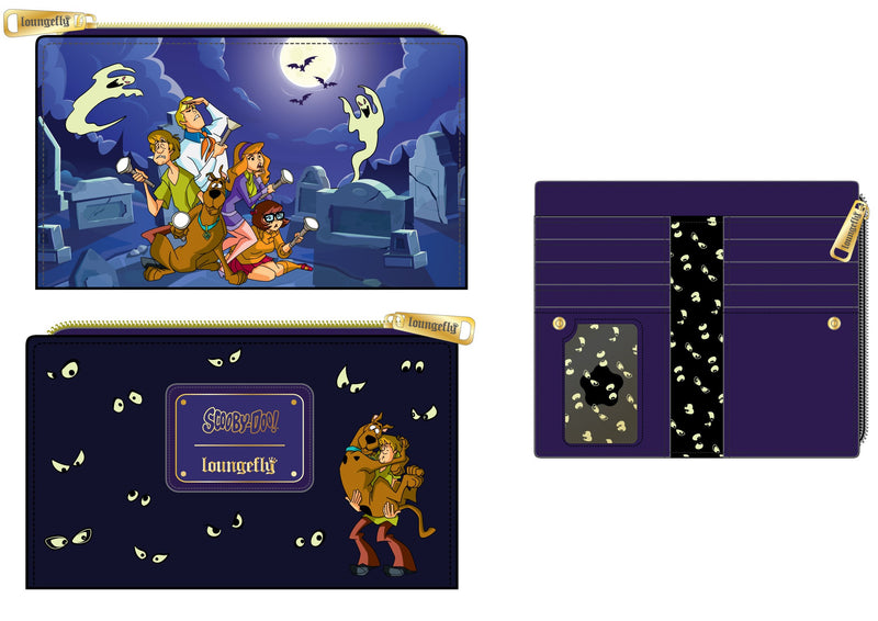 LOUNGEFLY Scooby-Doo! Ghost Chase Glow in the Dark Flap Wallet
