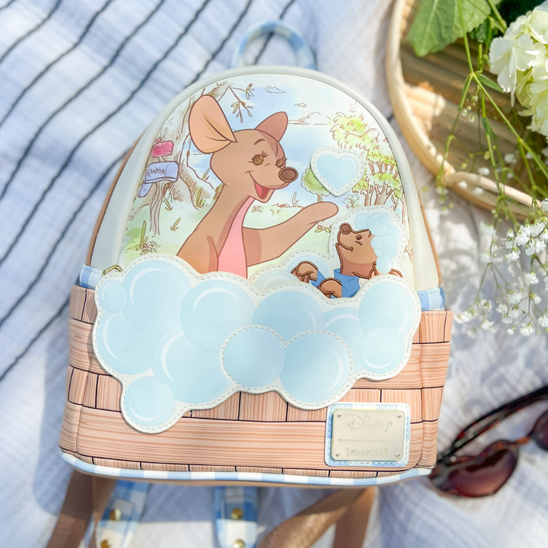 LOUNGEFLY X COLLECTORS OUTLET EXCLUSIVE DISNEY KANGA & ROO BATHTIME MINI BACKPACK  IN STOCK!