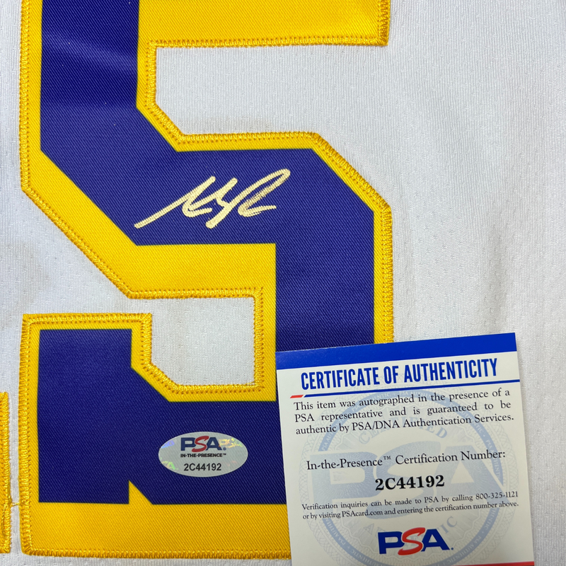 AUSTIN REAVES SIGNED CUSTOM WHITE SUNDAY JERSEY PSA ITP CERT GOLD SIG