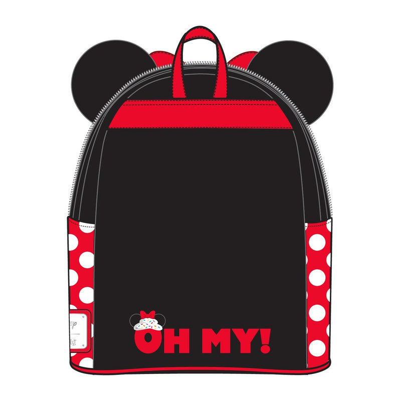 LOUNGEFLY DISNEY MINNIE MOUSE OH MY! SPRINKLE CUPCAKE COSPLAY MINI BACKPACK
