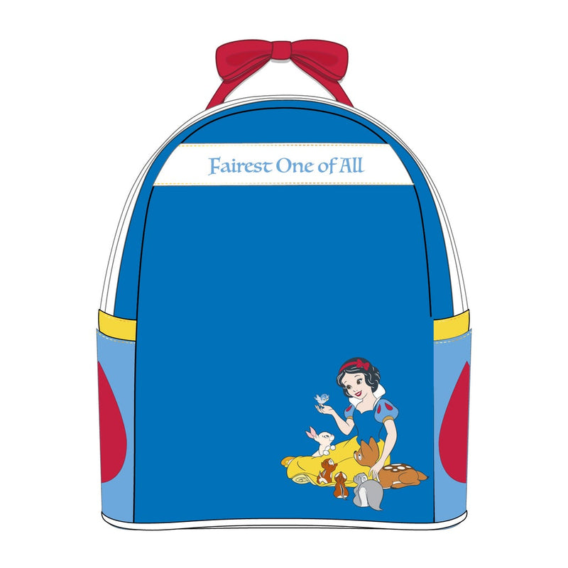 LOUNGEFLY DISNEY SNOW WHITE COSPLAY BOW HANDLE MINI BACKPACK
