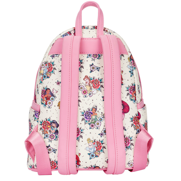 LOUNGEFLY DISNEY Princess Floral Tattoo Mini Backpack  display picture 1