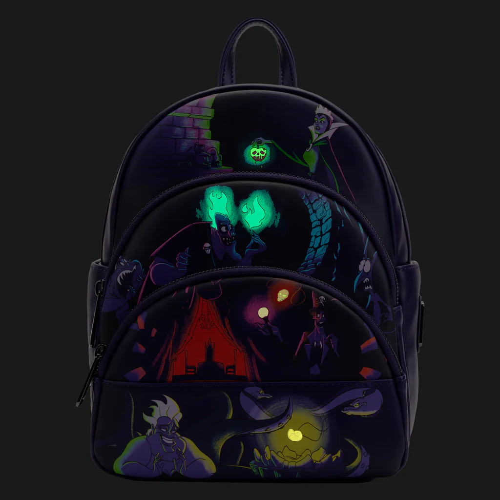 exclusive - cinderella castle glow mini backpack LOUNGEFLY Disney Villains Glow in the Dark Mini Backpack PRE ORDER LAT – Collectors Outlet llc
