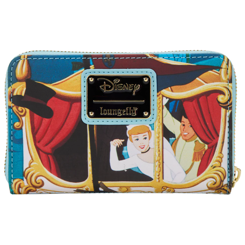 LOUNGEFLY Disney Cinderella Princess Scenes Zip Around Wallet