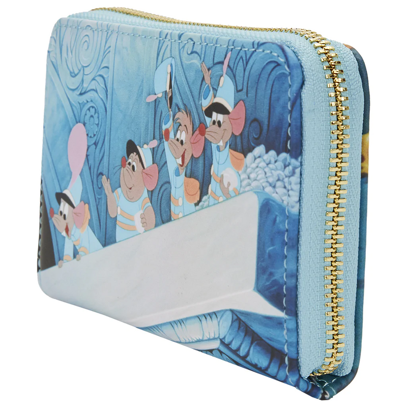 LOUNGEFLY Disney Cinderella Princess Scenes Zip Around Wallet