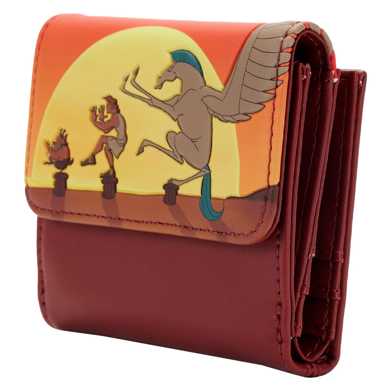 LOUNGEFLY Disney Hercules 25th Anniversary Sunset Bi-Fold Wallet