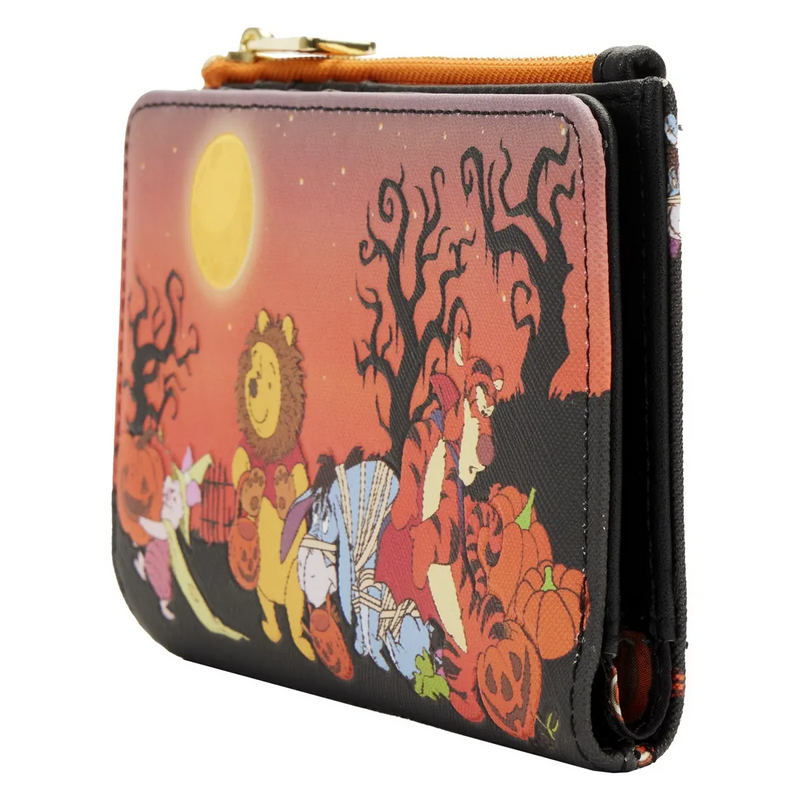 LOUNGEFLY  Disney Winnie the Pooh Halloween Group Flap Wallet IN STOCK!