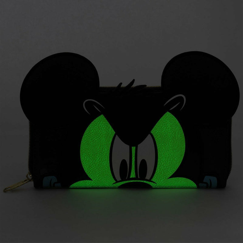 LOUNGEFLY DISNEY Mickey Mouse Frankenstein Cosplay Wallet - EE Exclusive Glow in the Dark Eyes